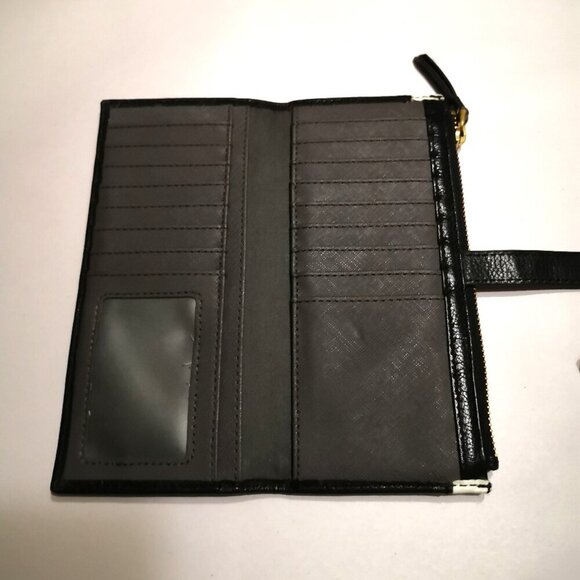 Fossil Slim Wallet Black/White 7.5"x4"x1" - Picture 4 of 6
